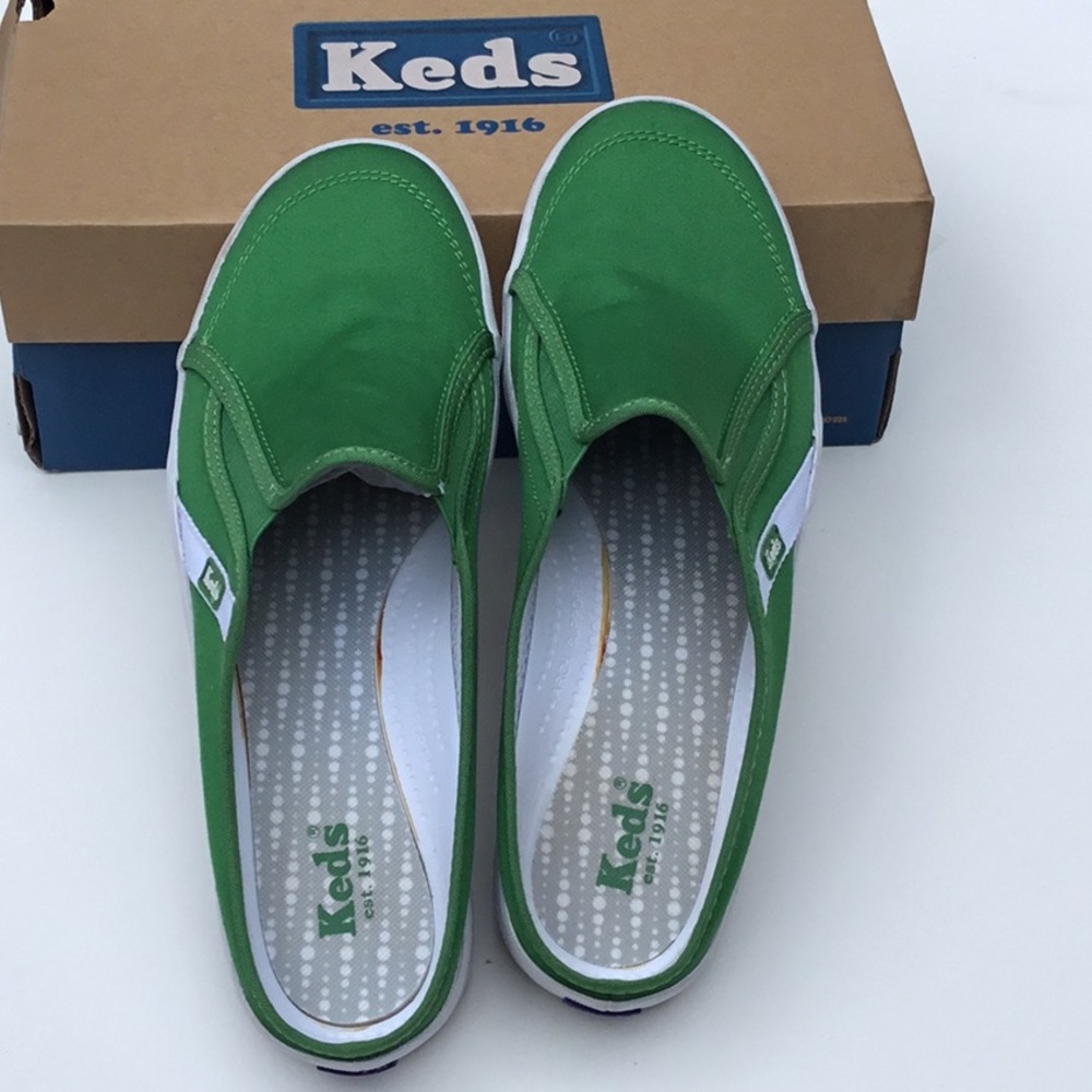 KED’S WOMEN’S SUMMIT MULE GREEN slip ons Canvas